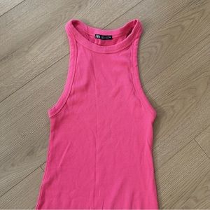 Zara Pink Bodycon Midi Dress